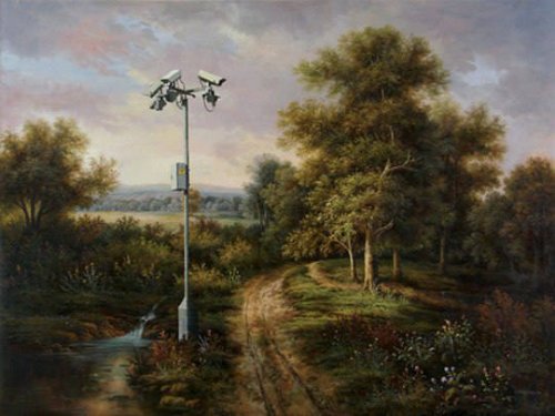 CCTV, pochoir sur toile ©&nbsp;Banksy